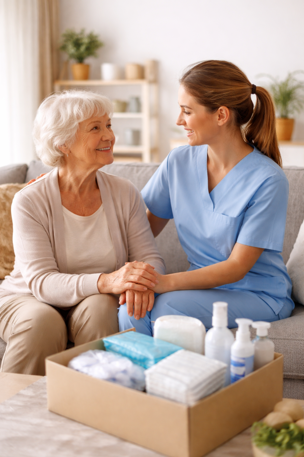 Pflegebox und persönliche Betreuung